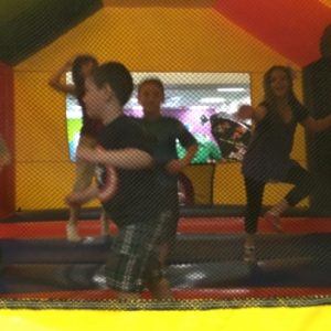 Bounce house with kids